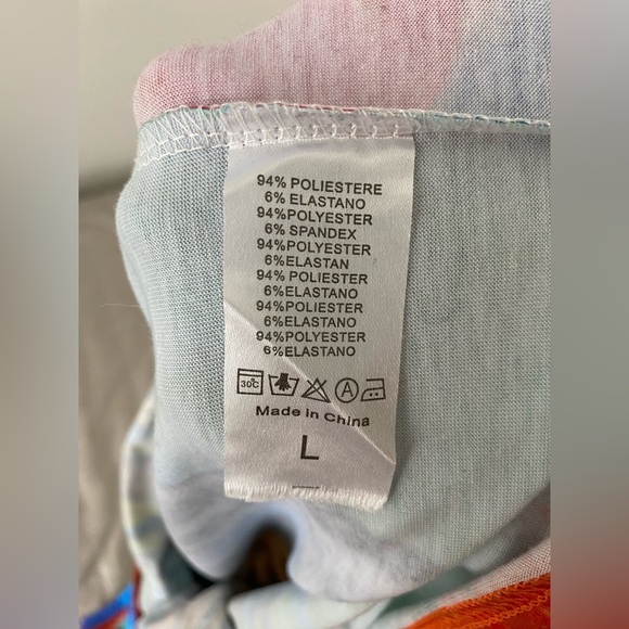 BOB MARLEY "I WANNA LOVE YA" Tie Dye Colourful T-Shirt in Large - Picture 5 of 8